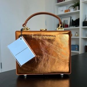 Brandon Blackwood - Kendrick Trunk - Metallic Orange Cracked Leather (Brand New)